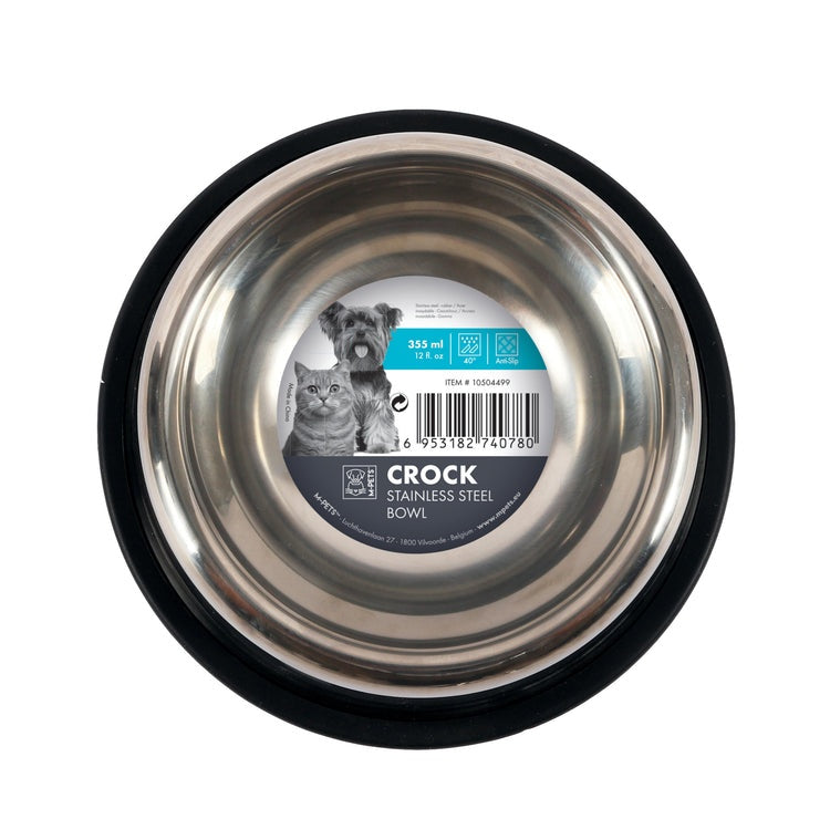M-Pets Crock Stainless Steel Bowl - Medium
