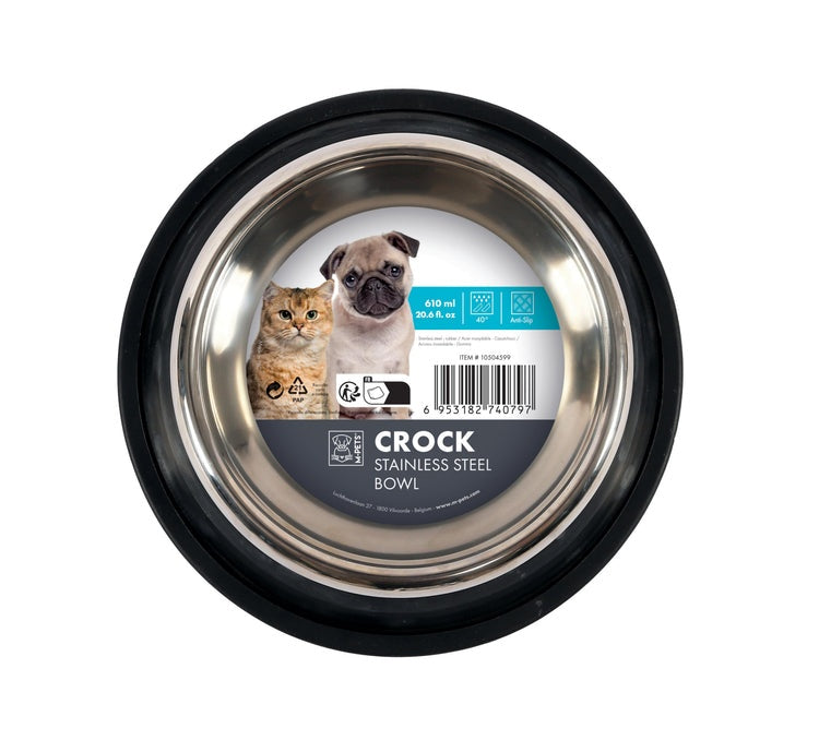 M-Pets Crock Stainless Steel Bowl - Medium