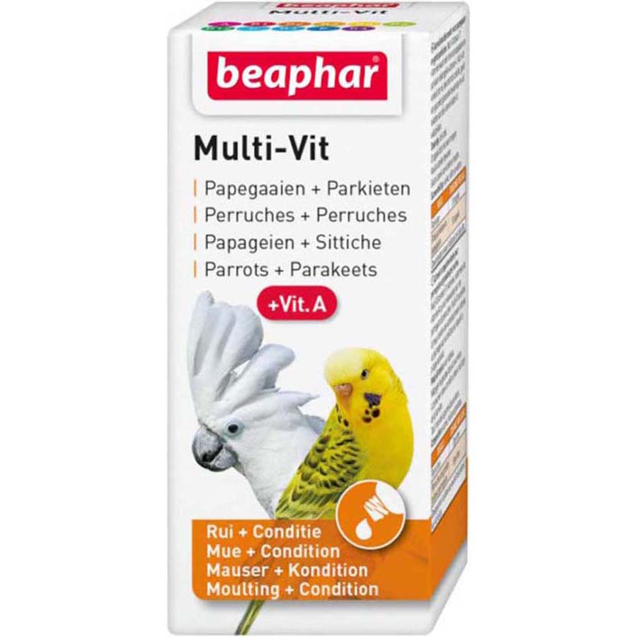 Beaphar Multi-Vit Parrots +Vit A 20mL per bottle