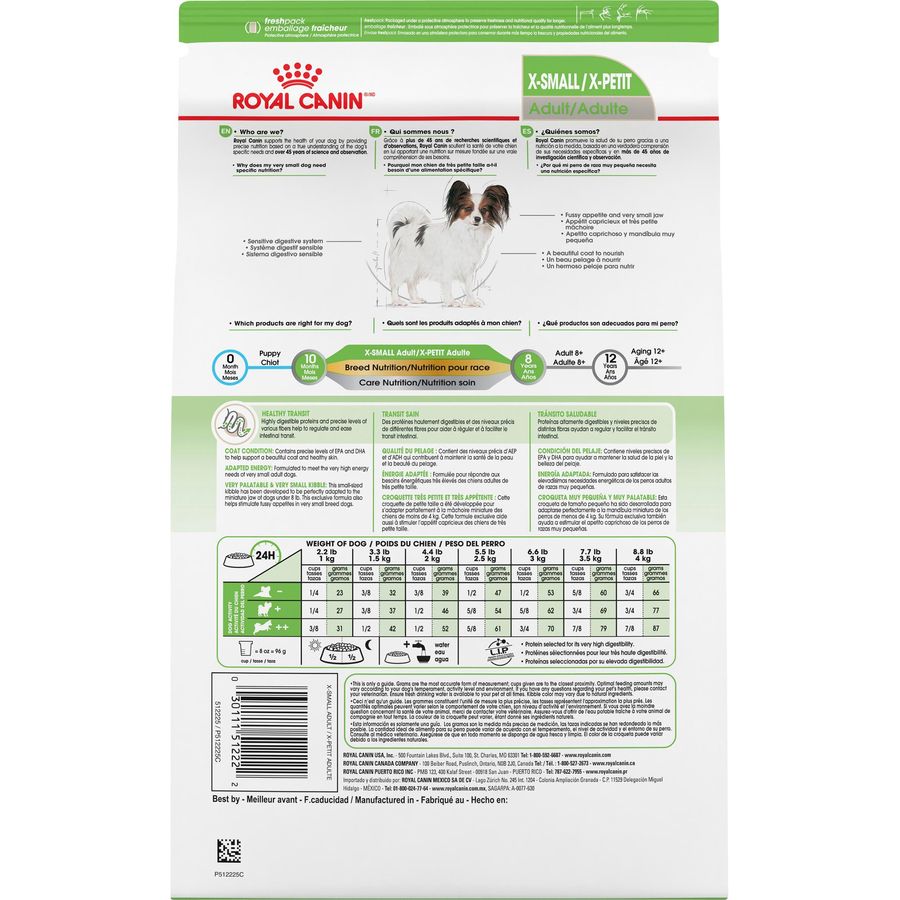 Royal Canin XS Adult 8+ Dog Dry Food 1.5kg