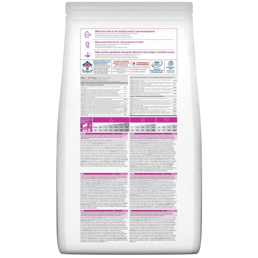 Hill's Science Plan Small & Mini Puppy Dry Food Chicken 1.5kg