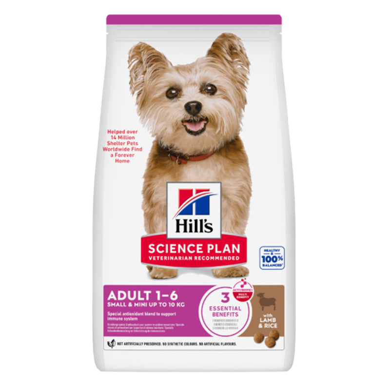 Hill's Science Plan Small & Mini Adult Dog Dry Food Lamb & Rice 1.5kg