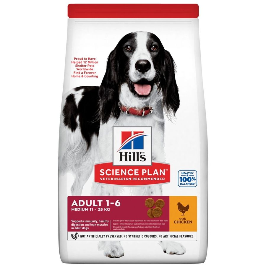 Hill's Science Plan Medium Adult 1-6 Dog Dry Food Chicken 2.5kg