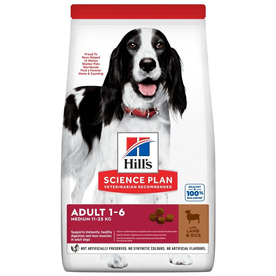 Hill's Science Plan Medium Adult Dog Dry Food Lamb & Rice 14kg