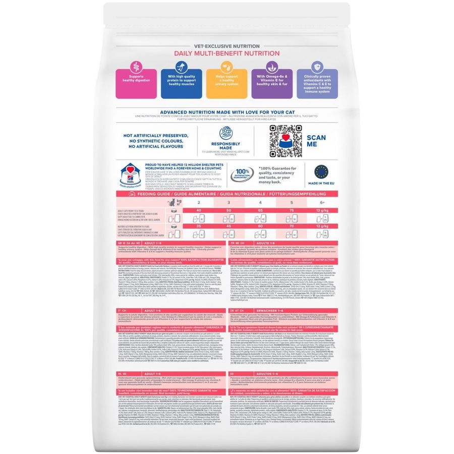 Hill's Vet Essentials Multi-Benefit Adult 1-6 Dry Cat Food 1.5kg