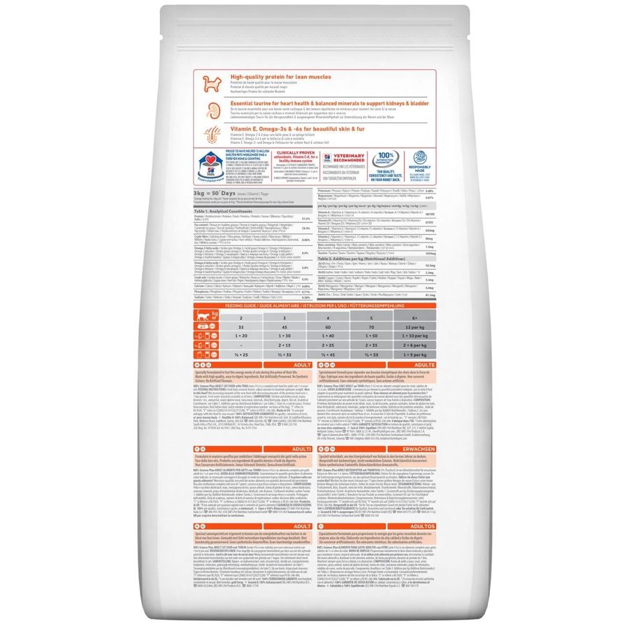 Hill's Science Plan Adult Cat Dry Food Tuna 1.5kg