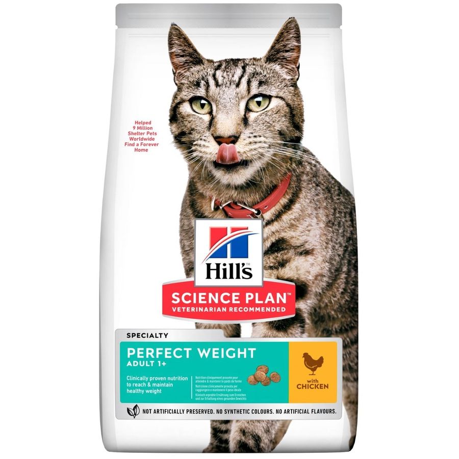 Hill's Science Plan Perfect Weight Adult Cat Dry Food Chicken 2.5kg
