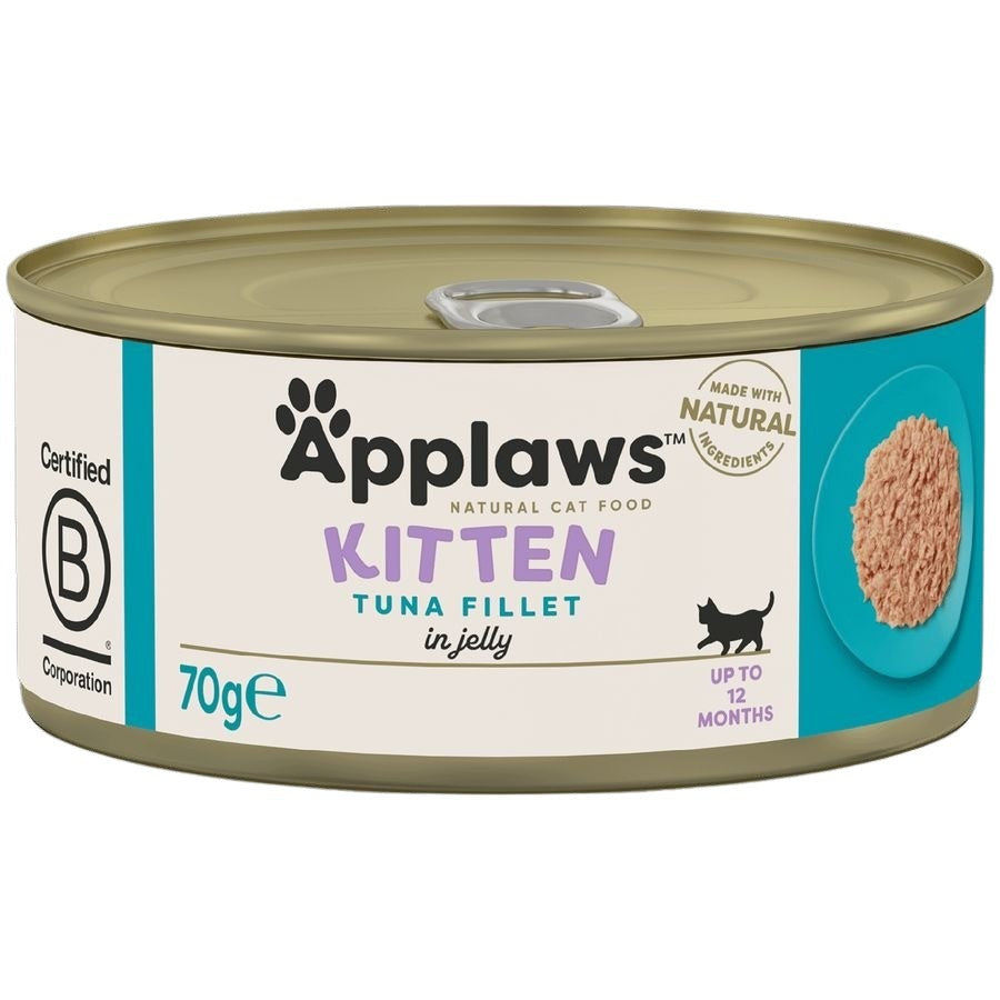 Applaws Wet Kitten Food Tuna Fillet in Jelly 70g Tin