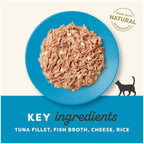 Applaws Wet Adult Cat Food Tuna Fillet with Cheese in Broth 156g Tin