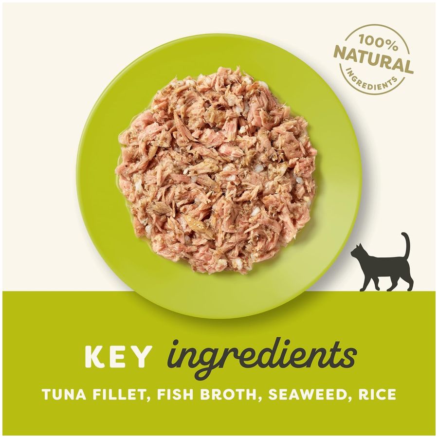 Applaws Wet Adult Cat Food Tuna Fillet with Seaweed in Broth 156g Tin