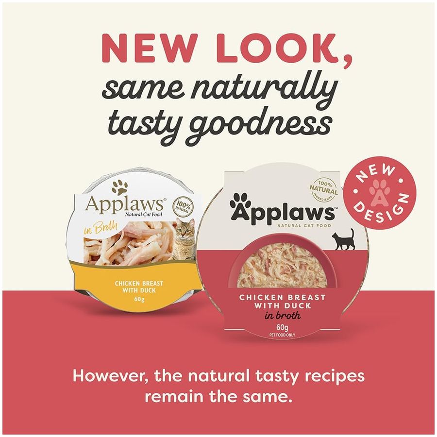 Applaws Wet Adult Cat Food Chicken Breast with Duck in Broth Pot 60g