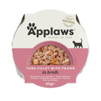 Applaws Wet Adult Cat Food Tuna Fillet with Prawn in Broth Pot 60g