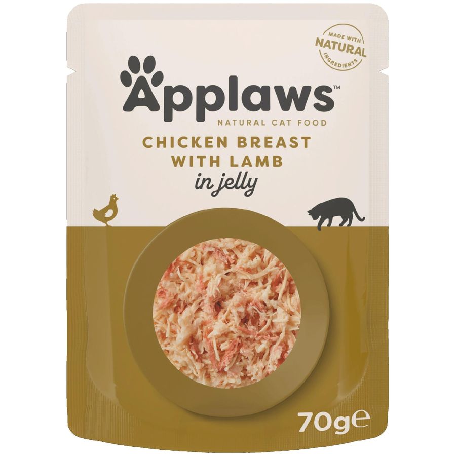 Applaws Wet Adult Cat Food Chicken with Lamb in Jelly 70g Pouch