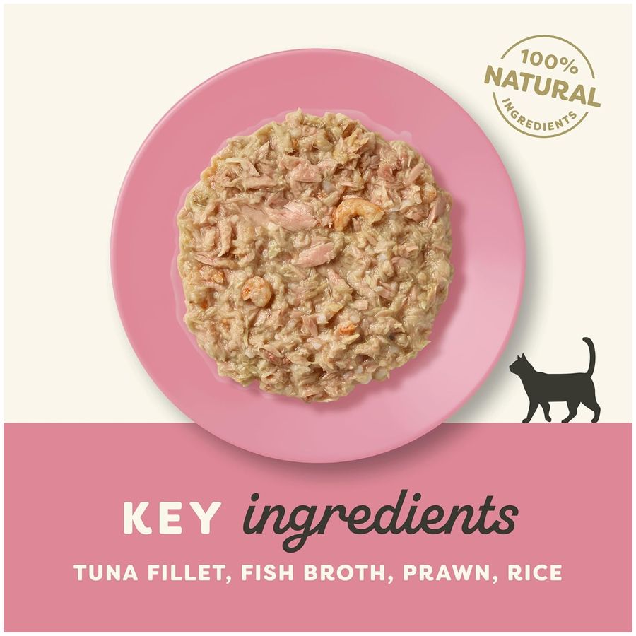 Applaws Wet Adult Cat Food Tuna Fillet with Prawn in Broth 70g Pouch