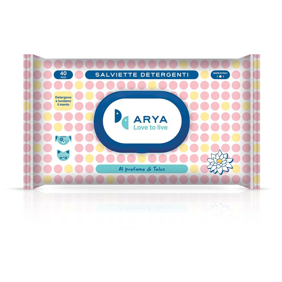 Arya Wet Wipes Talc 40-piece