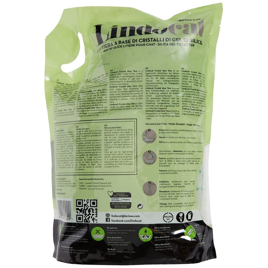 Lindocat Crystal Aloe Vera Scent Silica Gel 5L (2.1kg)