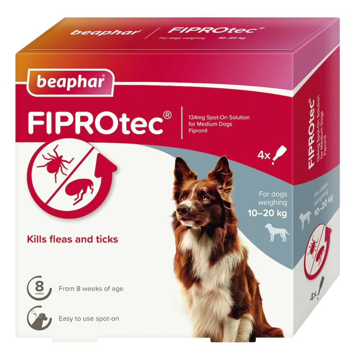 FIPROtec for Medium Dog 10kg to 20kg 1 box (4 pipettes)