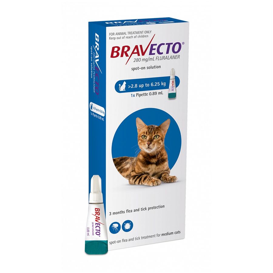 Bravecto Cat Spot On 250mg (2.8-6.25kg)