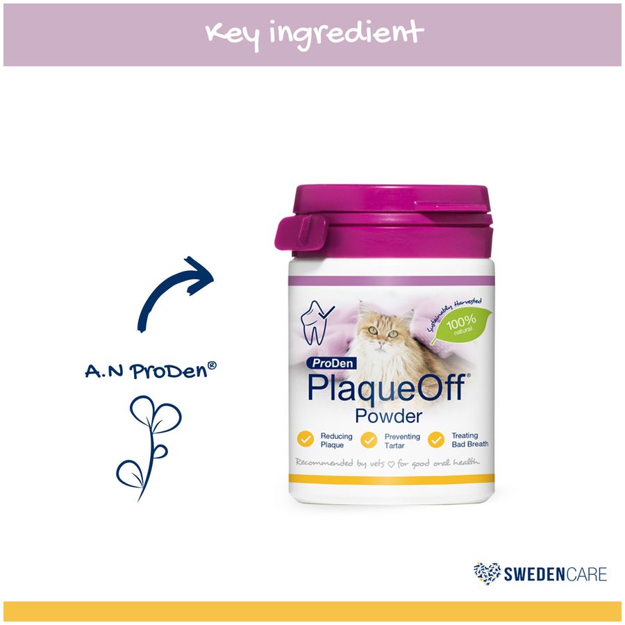 PlaqueOff Powder for Cats 40g per bottle