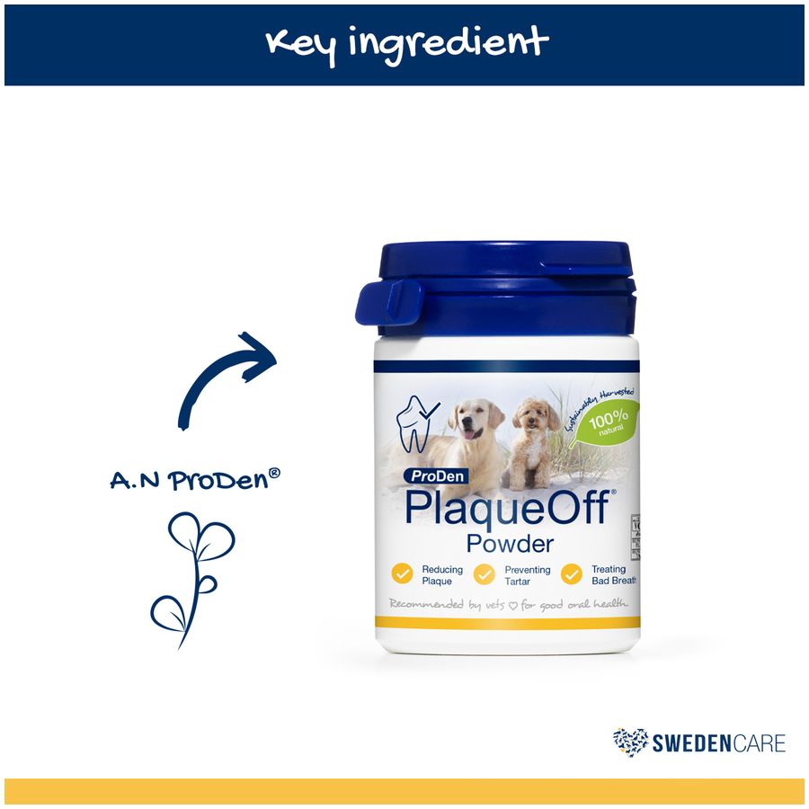 PlaqueOff Powder for Dogs 40g per bottle