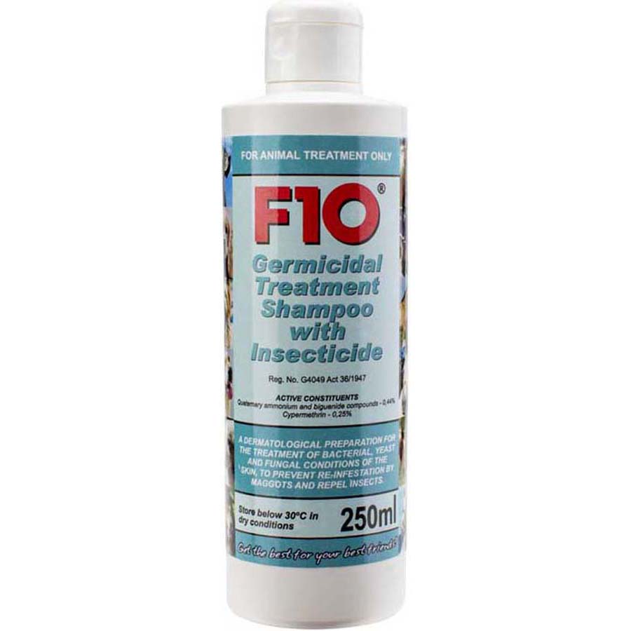 F10 Germicidal Shampoo with Insecticide for Dogs 250mL per bottle