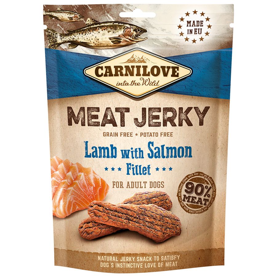 Carnilove Jerky Snack Lamb With Salmon Fillet Dog Treats 100g