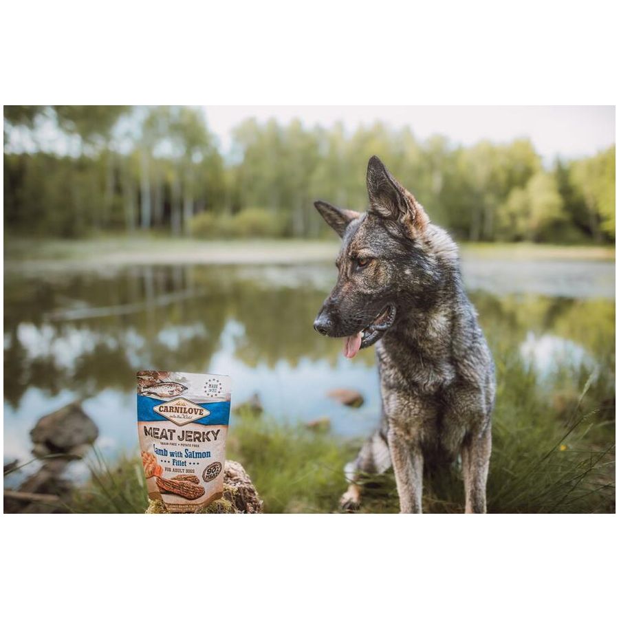 Carnilove Jerky Snack Lamb With Salmon Fillet Dog Treats 100g