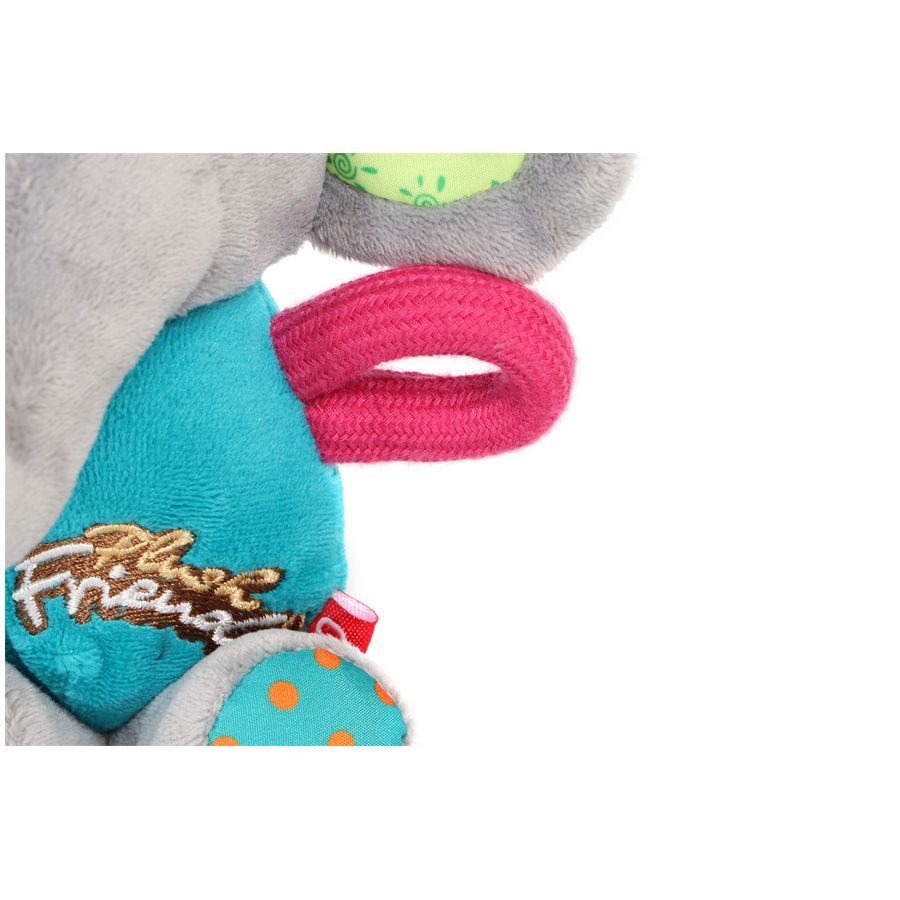 GiGwi Elephant Plush Friendz with Squeaker Crinkle S/M