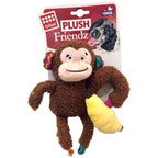 GiGwi Plush Friendz Monkey with Squeaker and Crinkle S/M