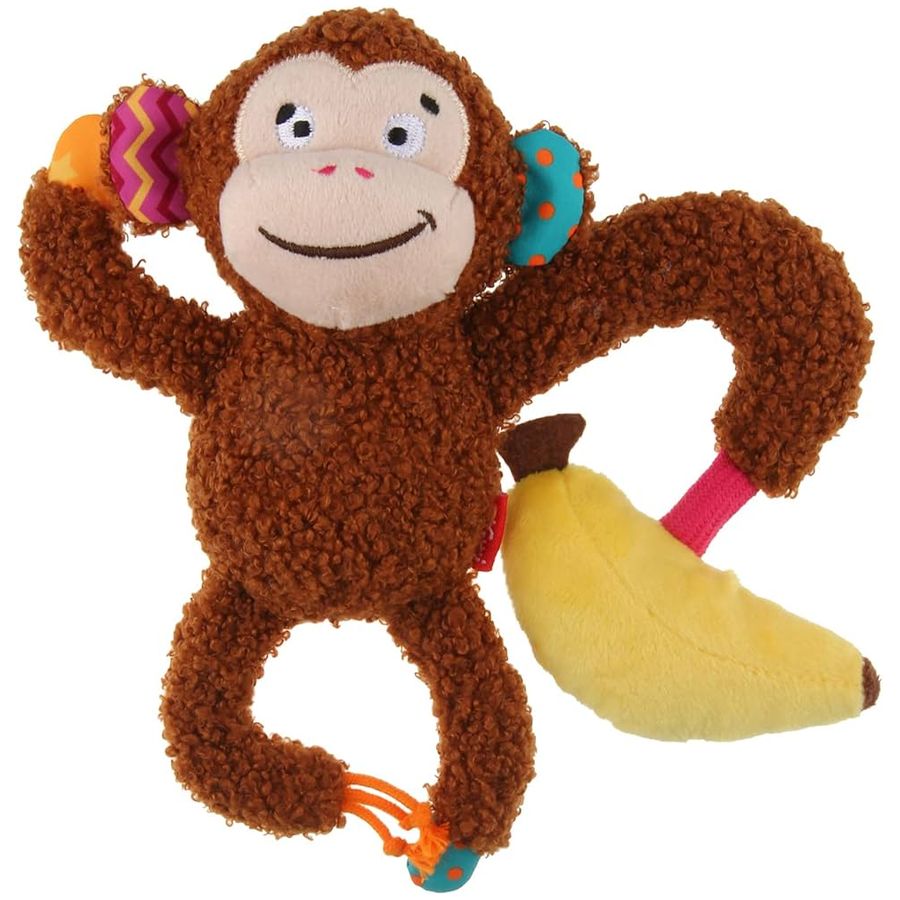 GiGwi Plush Friendz Monkey with Squeaker and Crinkle S/M