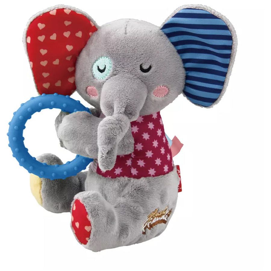 GiGwi Elephant Plush Friendz with Squeaker & TPR Ring