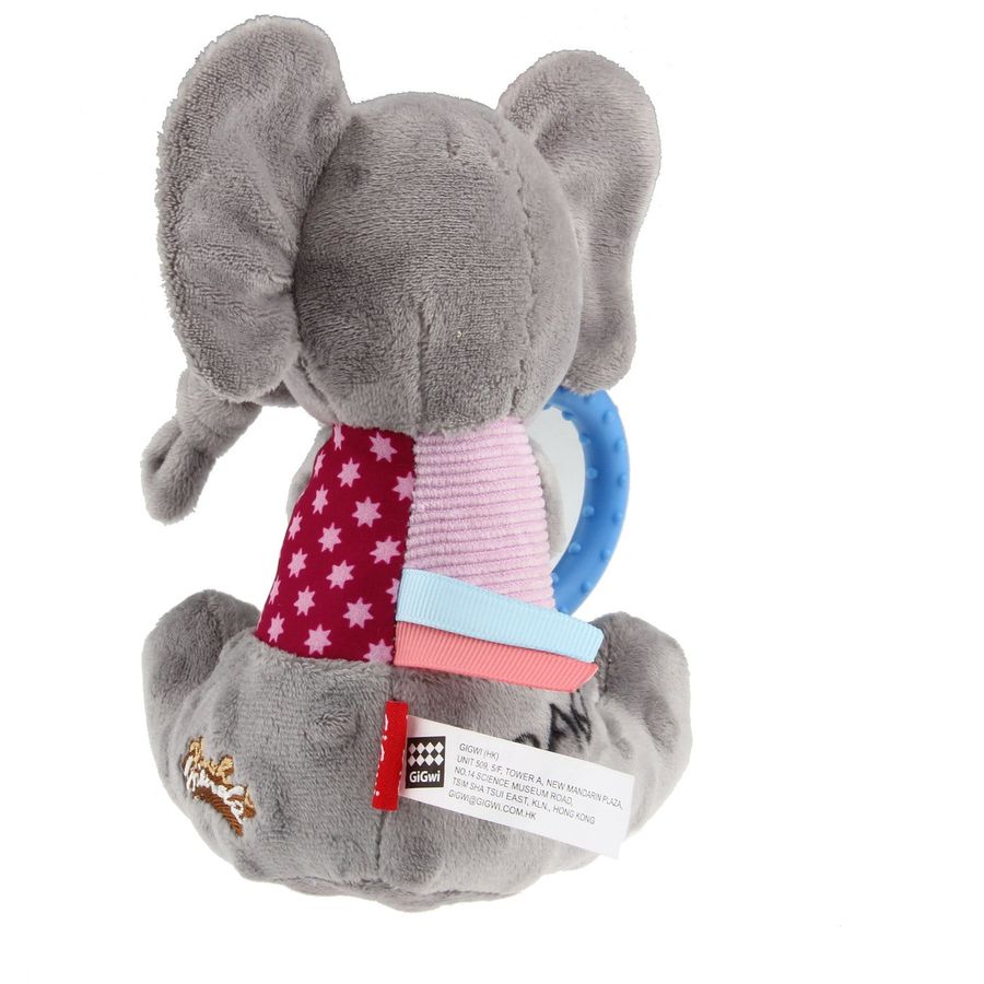 GiGwi Elephant Plush Friendz with Squeaker & TPR Ring