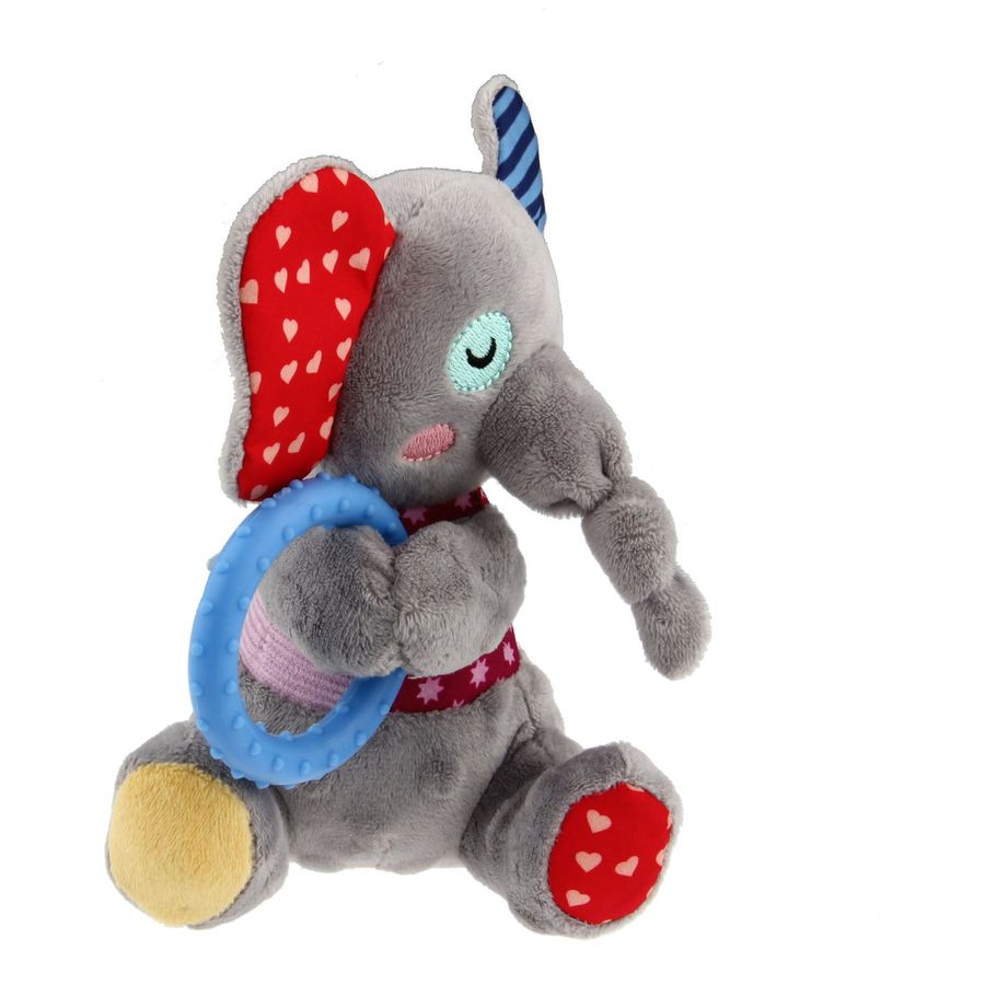 GiGwi Elephant Plush Friendz with Squeaker & TPR Ring