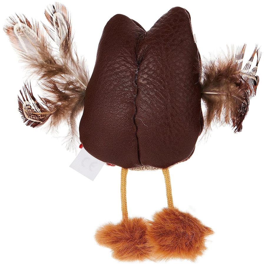 Gigwi Owl with Slivervine Leaves and Leatherette