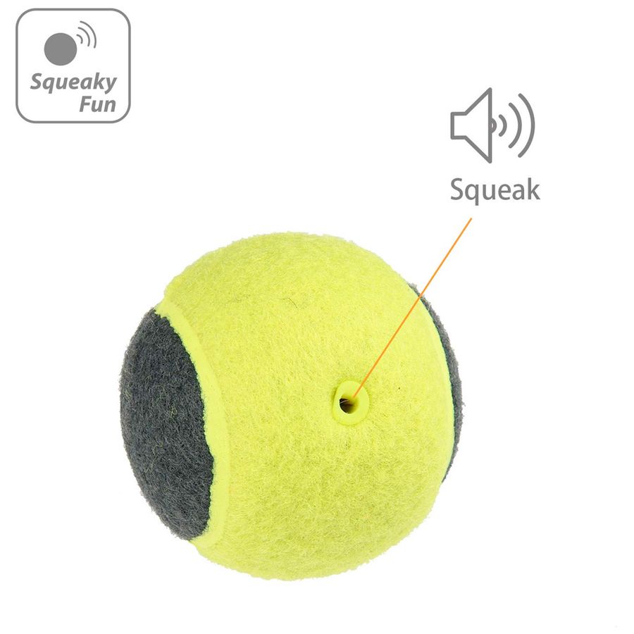 Skipdawg Squeaky Dog Tennis Balls 4-piece pack