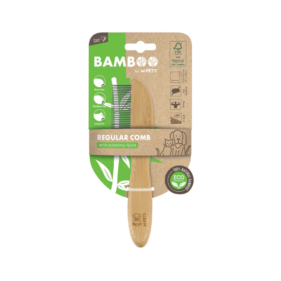 M-Pets Bamboo Regular 31-tooth Comb