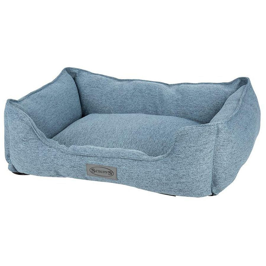 Scruffs Manhattan Box Dog Bed - Large - Denim Blue