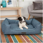 Scruffs Manhattan Box Dog Bed - Large - Denim Blue