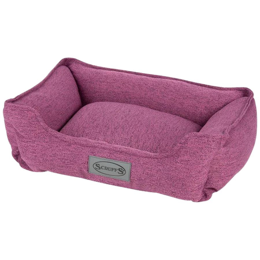 Scruffs Manhattan Box Dog Bed - Medium - Berry Purple
