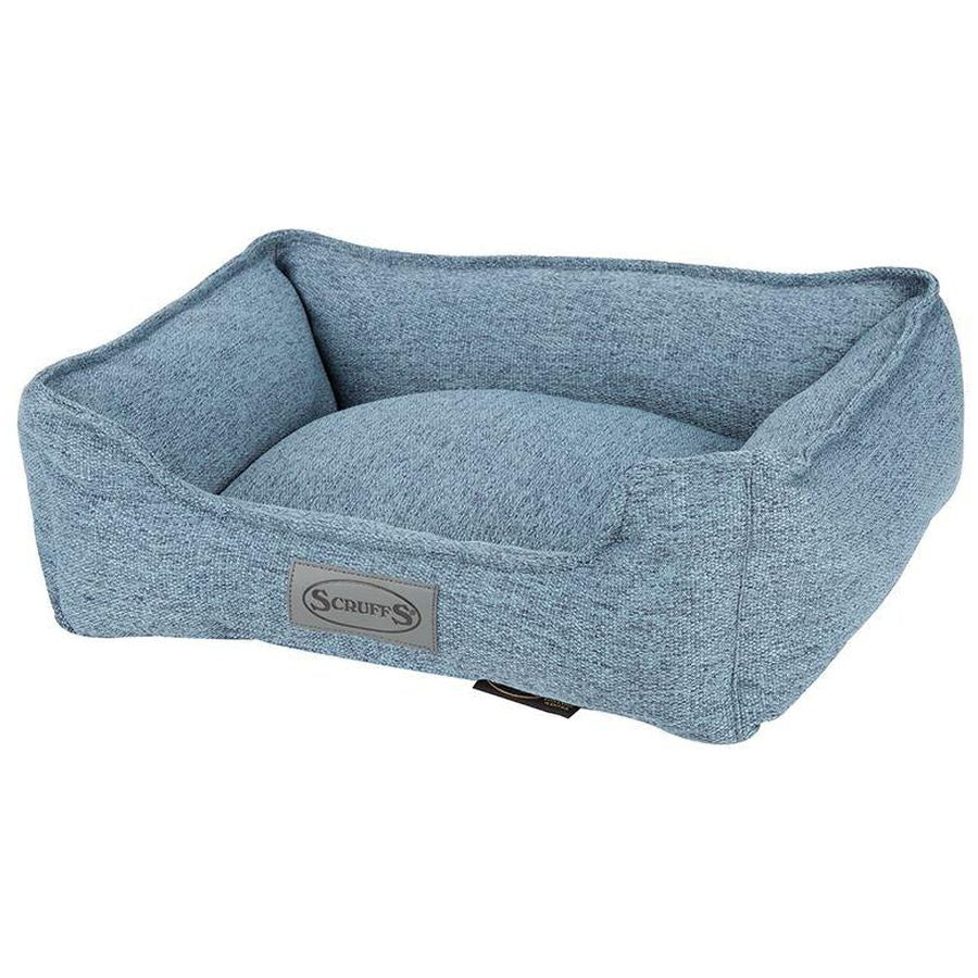 Scruffs Manhattan Box Dog Bed - Medium - Denim Blue
