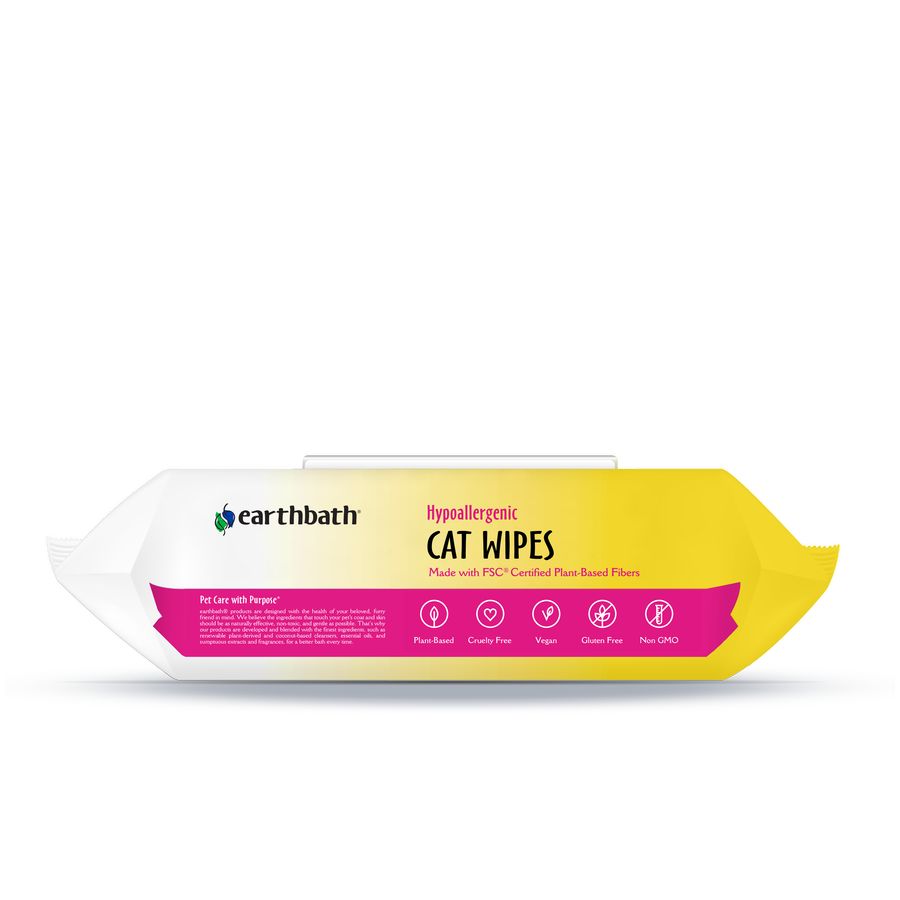 Earthbath Hypoallergenic Cat Wipes 100 pcs