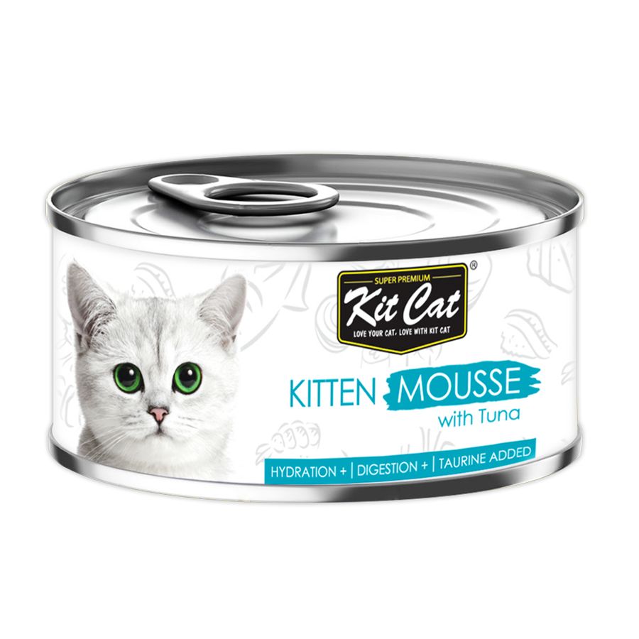 Kit Cat Kitten Mousse with Tuna Wet Food 80g can