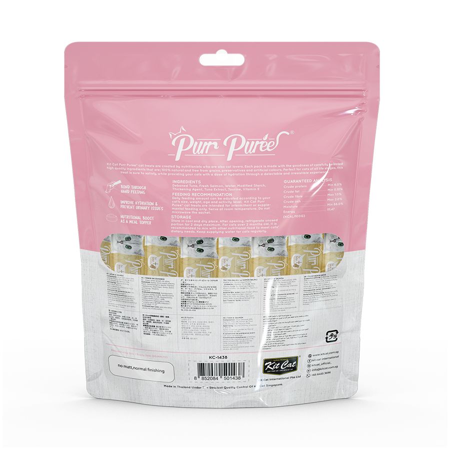 Kit Cat Purr Puree Tuna & Salmon Cat Treats - 40-piece pack
