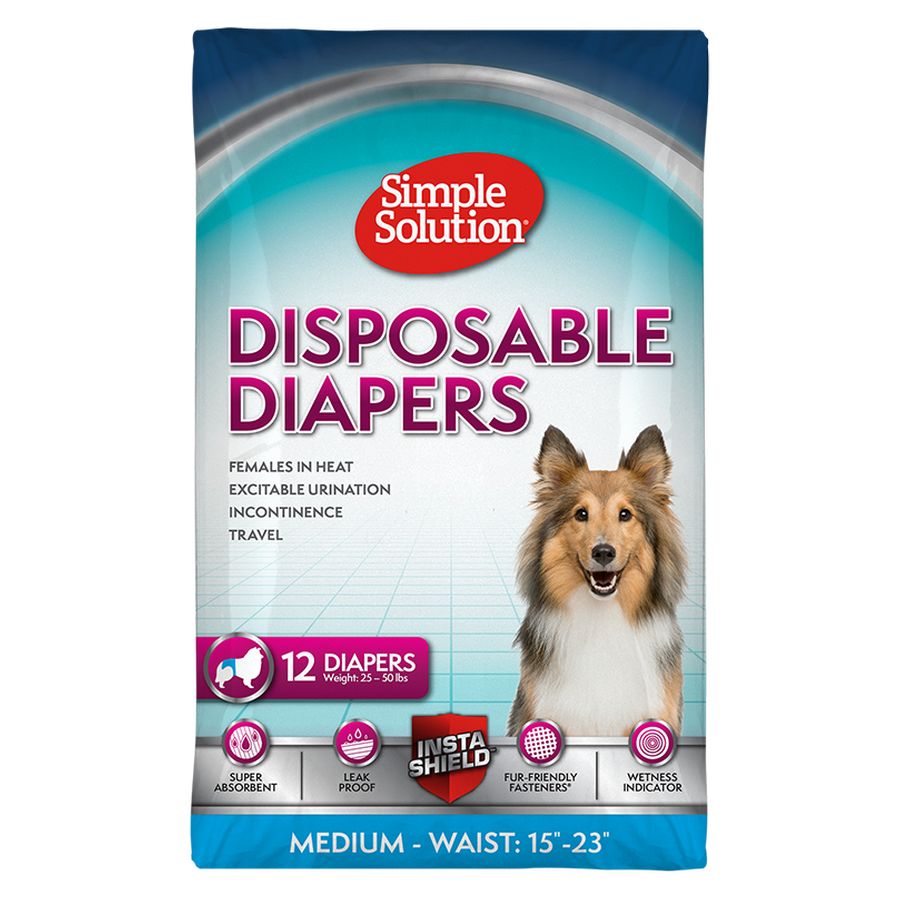 Simple Solution Disposable Diapers - Medium - 12-piece pack