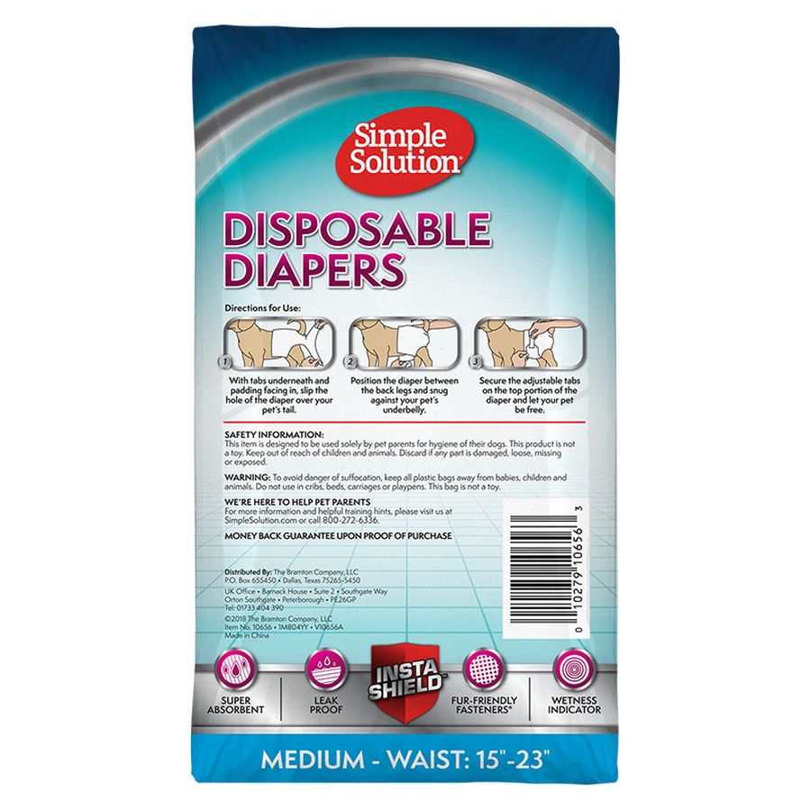 Simple Solution Disposable Diapers - Medium - 12-piece pack