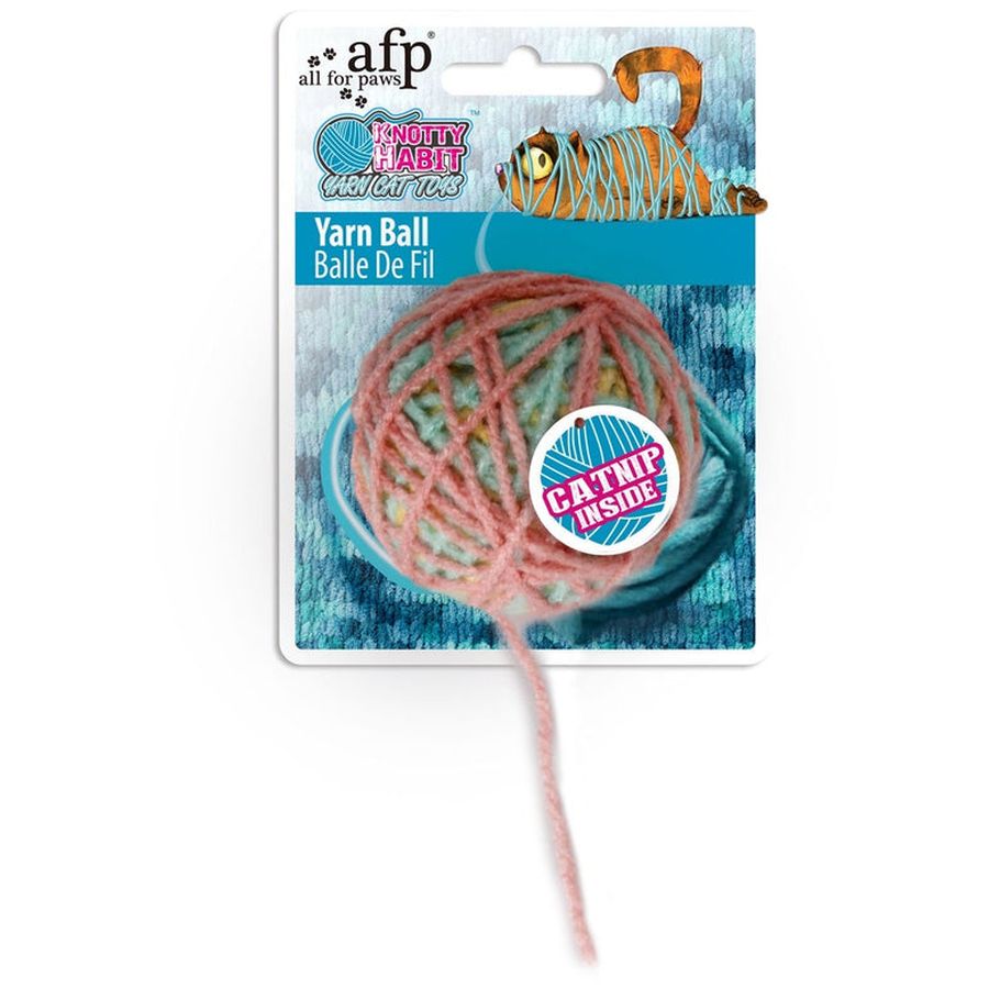 All for Paws Knotty Habit Yarn Ball Cat Toy