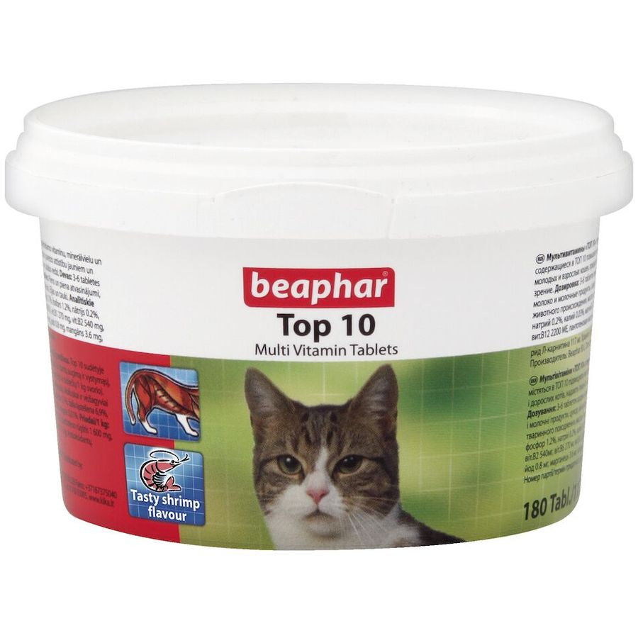 Beaphar Top 10 Cat Multi-Vits 180 tabs