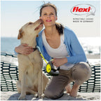 Flexi New Neon Retractable Tape Lead 5m - Small - Blue