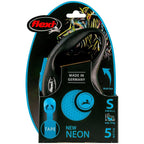 Flexi New Neon Retractable Tape Lead 5m - Small - Blue