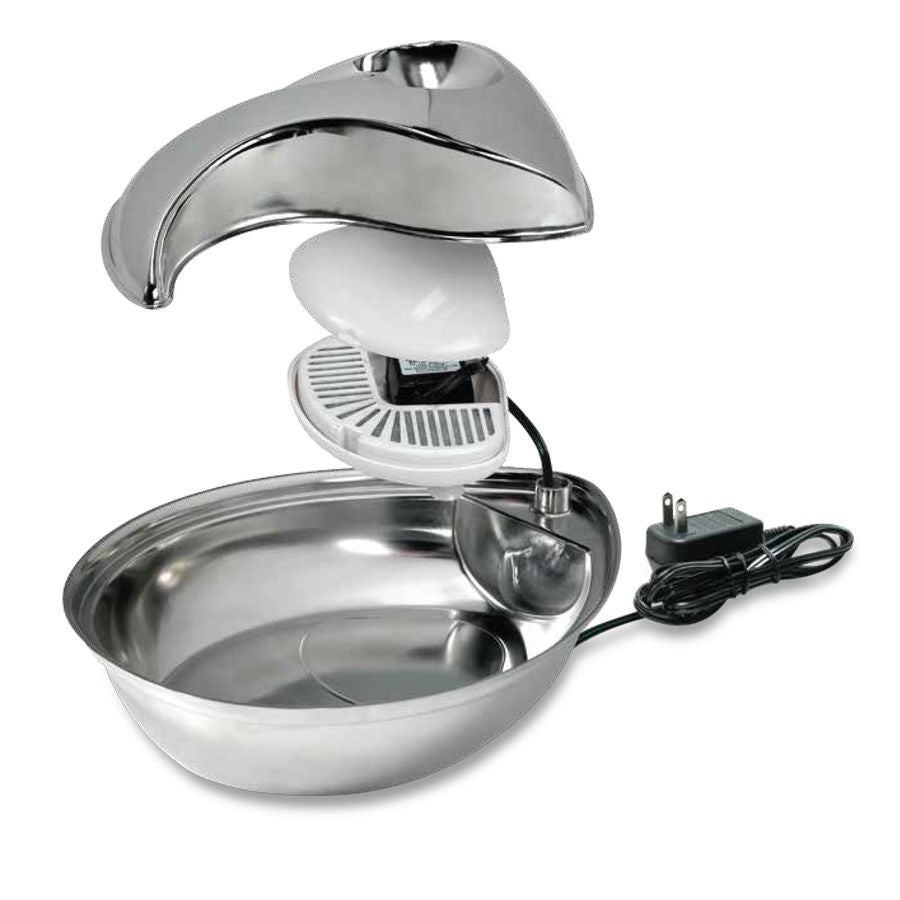Pioneer Pet Stainless Steel Raindrop Fountain 1.8L